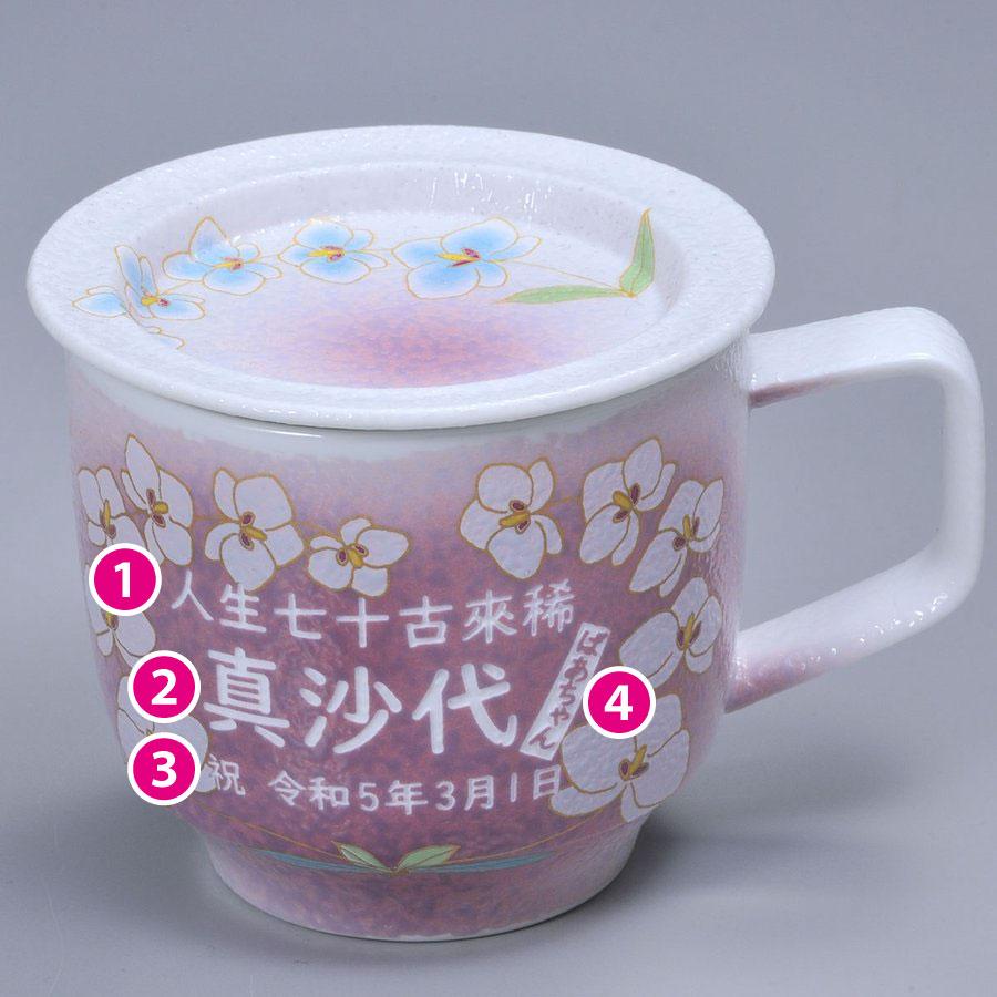 名入れ 古希 喜寿祝いに カップソーサー ティーカップ コーヒーカップ