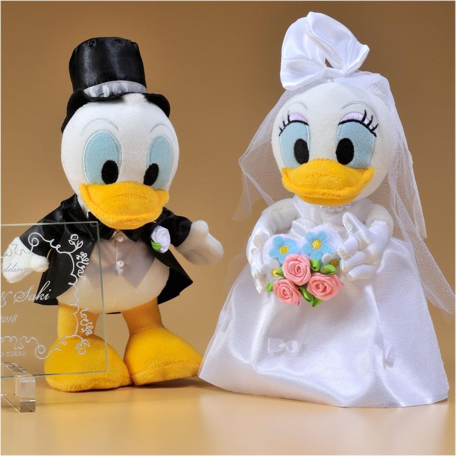 名入れ 名前入り プレゼント 選べる ギフト 結婚記念 結婚式 結婚祝い ウェルカムボード 洋装ブライダル ドナルドダック デイジー オリジナル硝子カードセット Dld Dd 名入れのギフトハートangelic 通販 Yahoo ショッピング