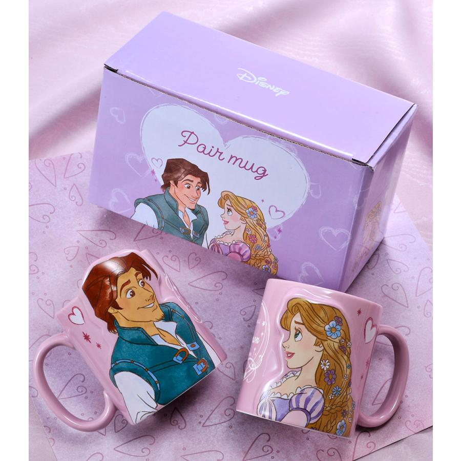 ディズニーマグカップ&置物。 Disney（ディズニー） 名入れ ギフト SXX ペアマグカップセット 塔の上