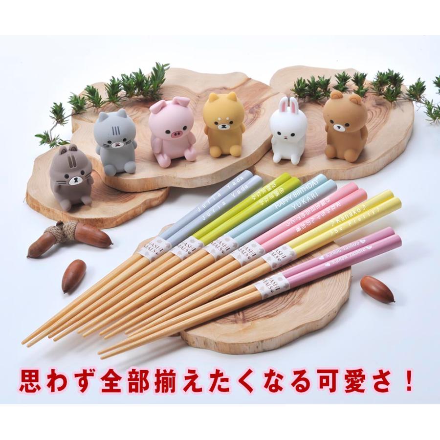 名入れ ギフト LXX 箸セット HASHIMALS 日本製 箸 21cm と アニマル