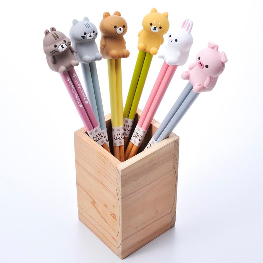 名入れ ギフト LXX 箸セット HASHIMALS 日本製 箸 21cm と アニマル