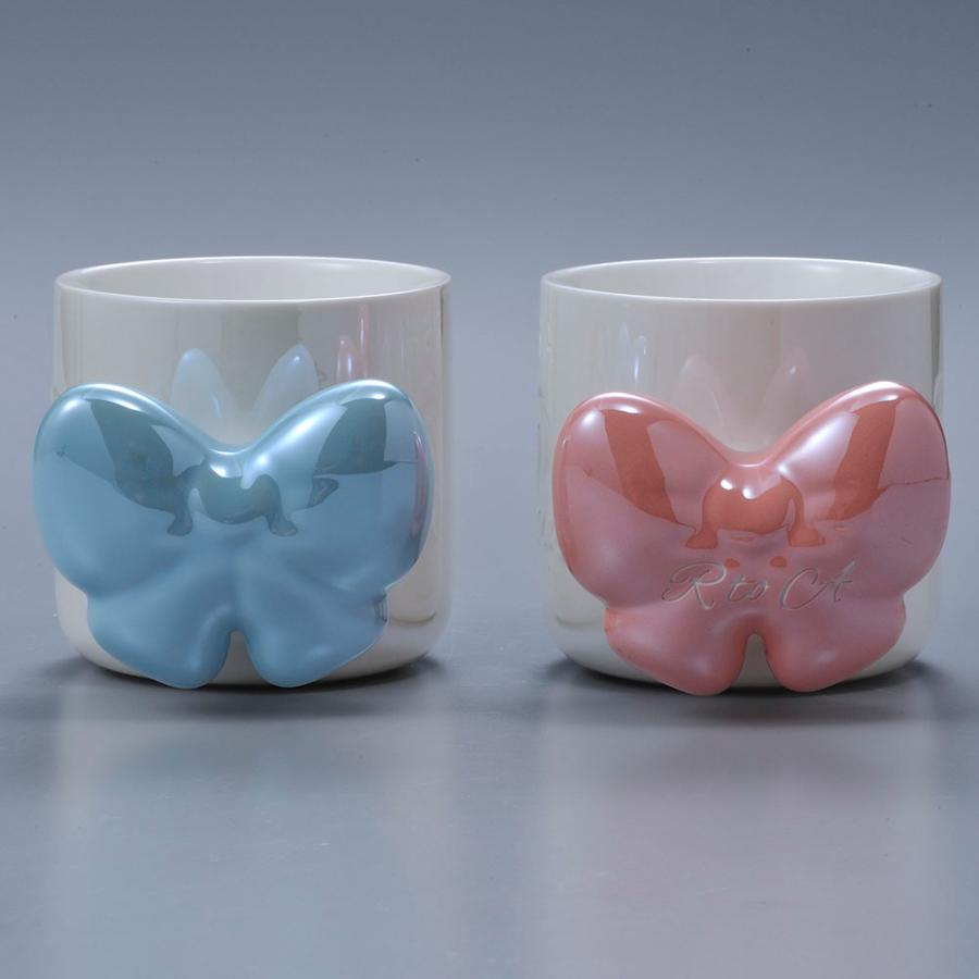 名入れ ギフト SXX ペアマグカップセット ぷっくりリボンマグカップ