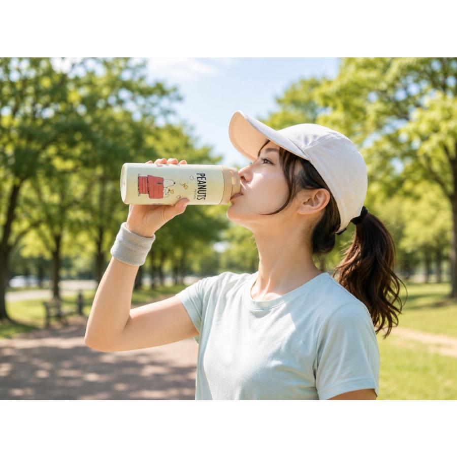 SNOOPY（スヌーピー） 名入れ ギフト LXX 水筒 コップ付ステンレス水筒