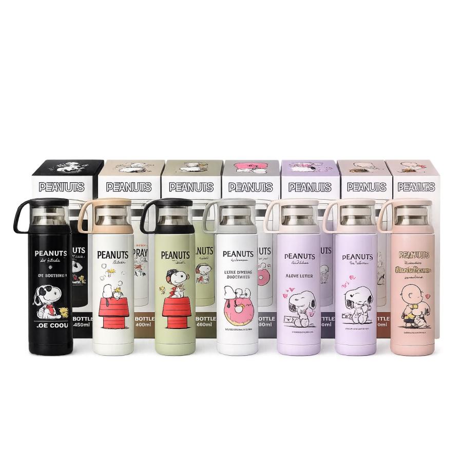 SNOOPY（スヌーピー） 名入れ ギフト LXX 水筒 コップ付ステンレス水筒