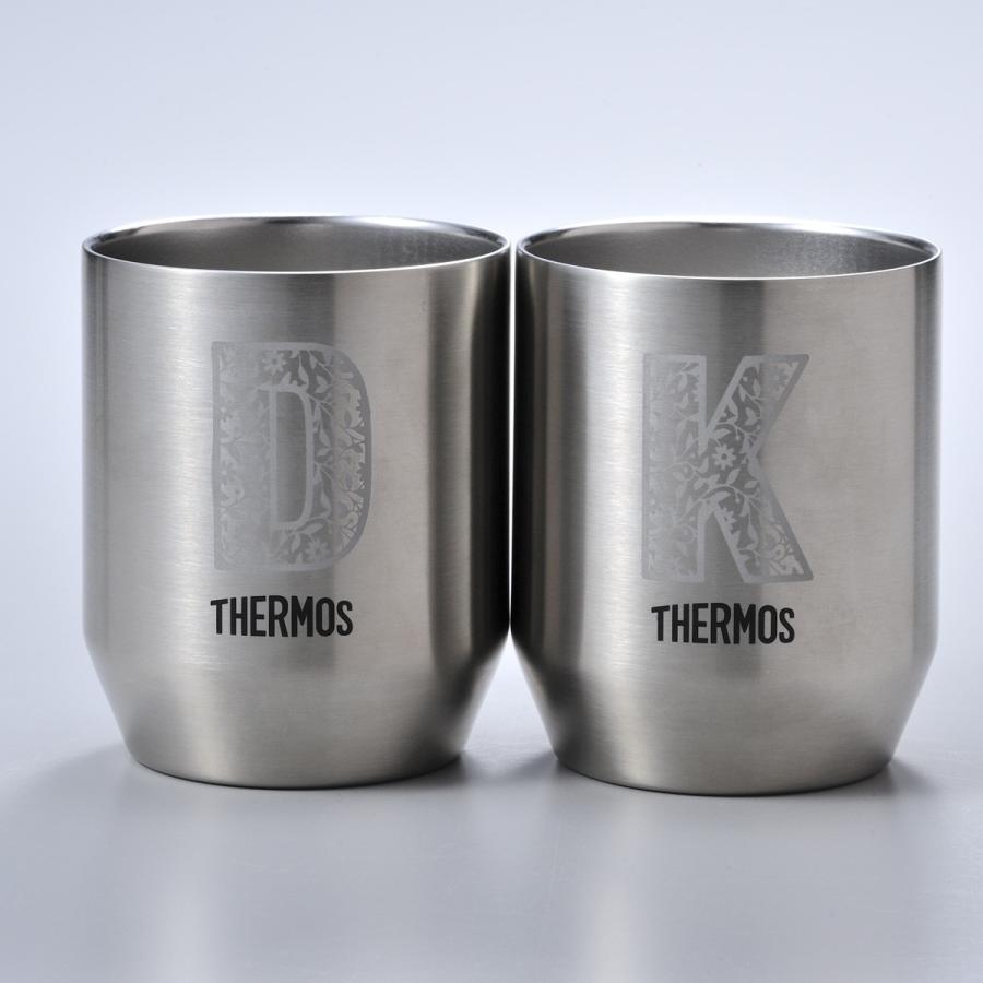 名入れ ギフト タンブラー サーモス thermos 真空断熱カップ ２点セット 360ml ステンレス ジョニーウォーカー ブラックラベル １２年 セットの画像