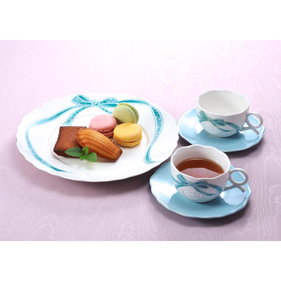 名入れ ギフト SXX ペア食器セット サムシングブルー カップ と ソーサ