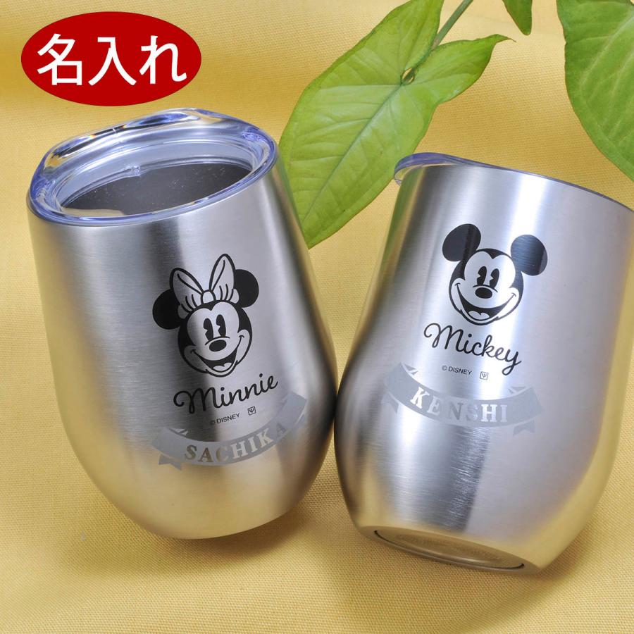 名入れ　ディズニー 真空断熱　保温保冷　蓋付丸型ステンレスタンブラーセット350ml　ミッキー＆ミニー　２点ペアセット｜original｜09