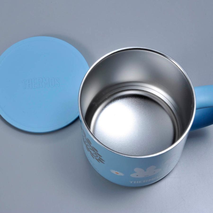 名入れ 母の日 プレゼント ギフト 誕生日 かわいい カップ コップ  【サーモス 真空断熱ふたつきマグカップ ミッフィー350ml/ ライトブルー】