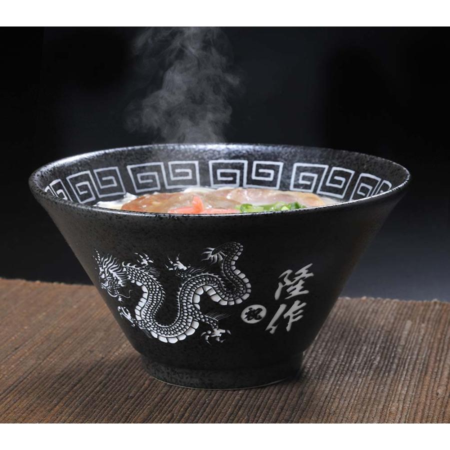 名入れ ギフト SXX どんぶり 日本製 黒雷門切立深口6.3丼 木箱入り