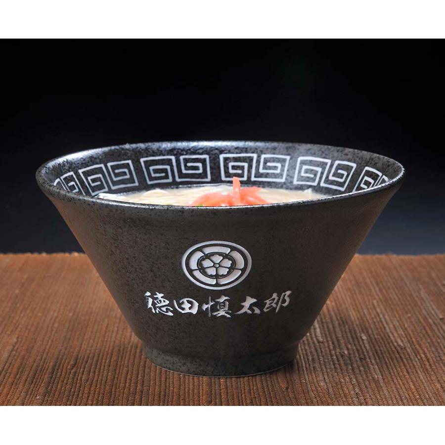 名入れ ギフト SXX どんぶり 日本製 黒雷門切立深口6.3丼 木箱入り