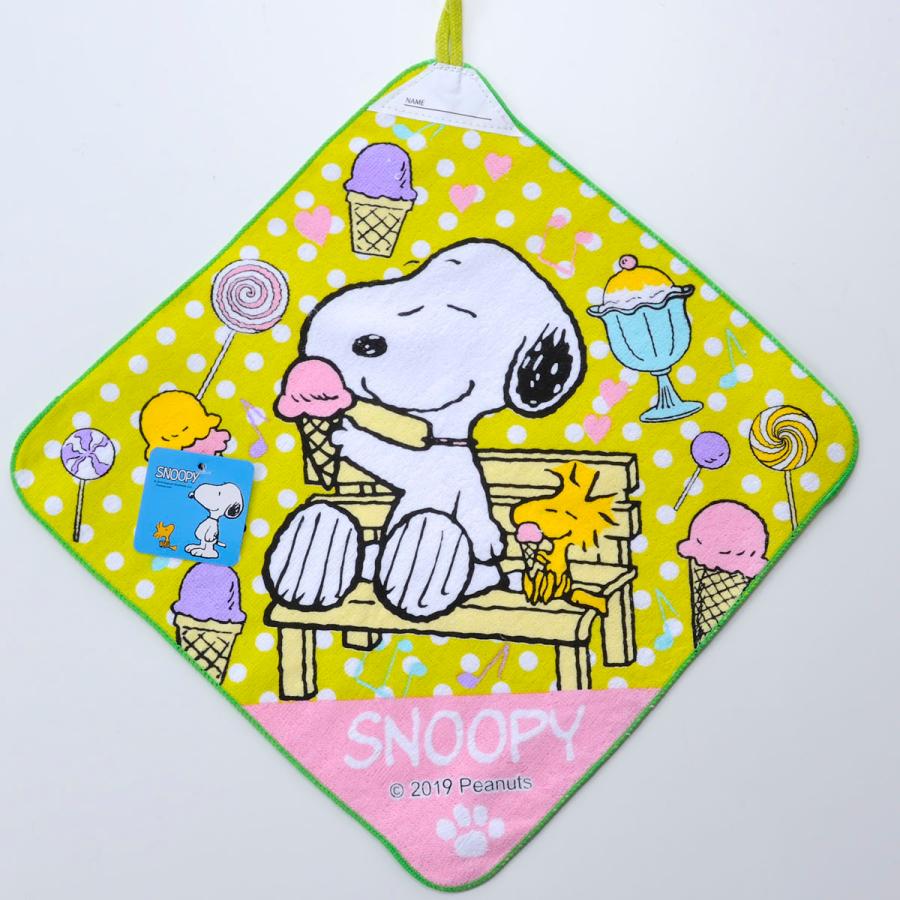 名入れ 刺繍 入園 入学 幼稚園  保育園 小学生 ハンドタオル 名前 SNOOPY【スヌーピー 2020 ループ付タオル / 2枚セット】｜original｜05