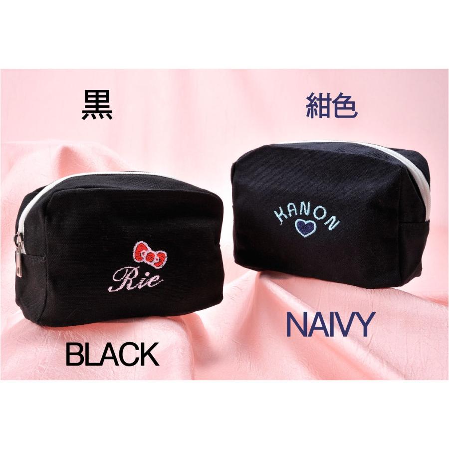 名入れ ポーチ オシャレ キャンバスファスナーポーチ Sサイズ  