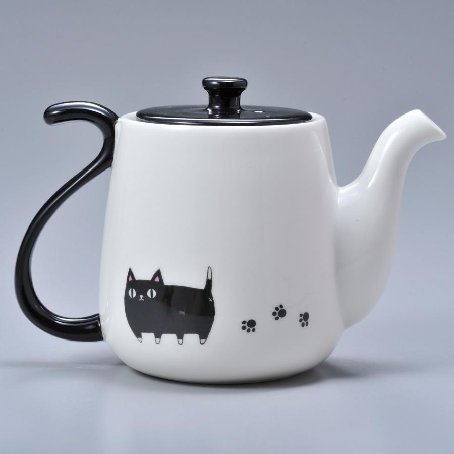 名入れ ギフト SXX 茶器 猫3兄弟 しっぽポット 700ml kuro 単品 専用BOX入り |  | 03