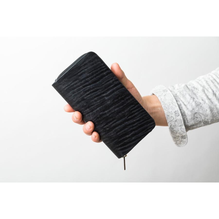 sciva - 長財布 (大容量) ブラック シーヴァ 木製財布 木製小物入れ