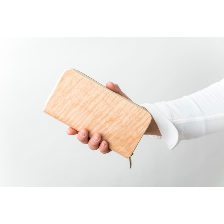 sciva - 長財布 (大容量) ナチュラル シーヴァ 木製財布 木製