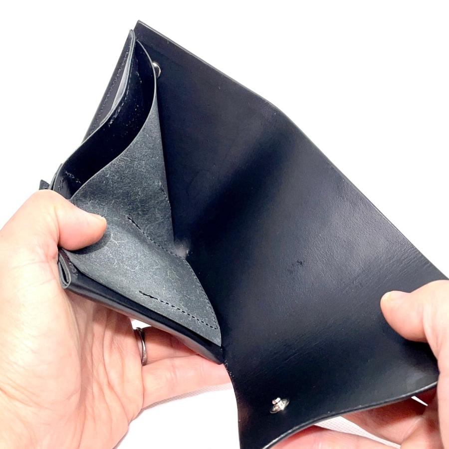 sciva - 三つ折り財布 ブラック シーヴァ 木製財布 木製小物入れ 木製