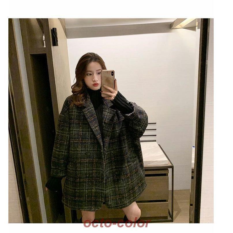 レディース アウター ジャケット ショート丈 マルチチェック柄  