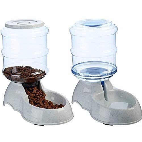 猫 みずのみ 自動 自動給餌器 給水器 二つセット 猫犬用 重力式ペット用エサやり 3 75 L ペット用の給水機 餌やり器 最大15日連続 大幅値下げ ランキング