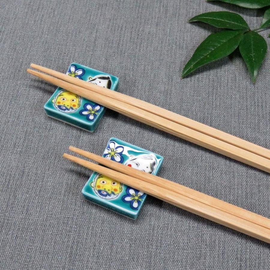 新品 送料無料九谷焼 ペア 箸置き 和食器 セット ひょっとこおかめ