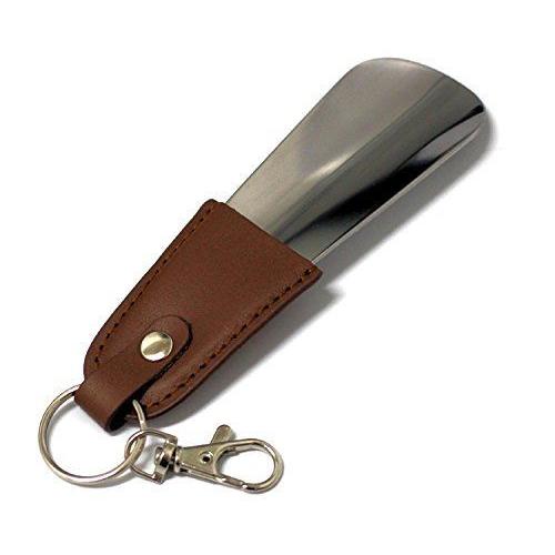 Marushin携帯靴べら カラビナ付 いつも持ち運びできる便利サイズ 茶色 安心発送