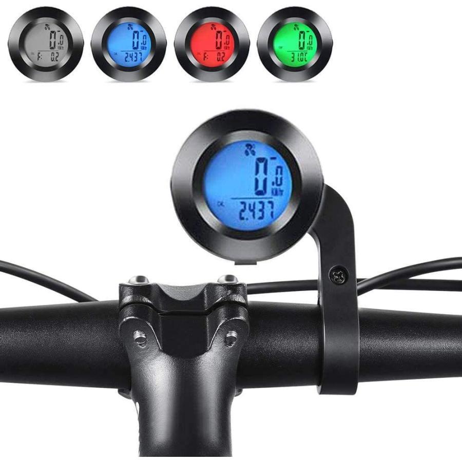 輝く高品質な Ewolee サイクルコンピューター 円形 自転車 ワイヤレス サイコン スピードメーター 防水 3つ色バックライト付き 多機能  ストップウ casedintorni.it