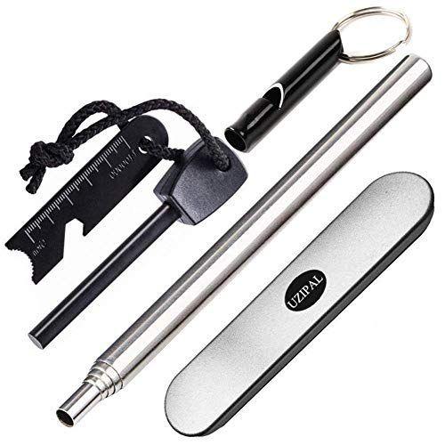 Uzipal 火吹き棒 火起こし 焚き火 バーベキュー キャンプ用品 火打石 ホイッスル ファイヤースターター 着火具 サバイバル 魅力的な価格