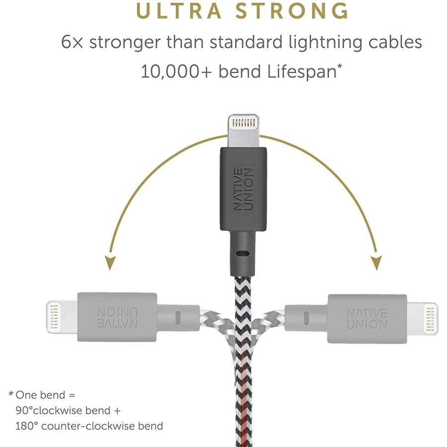 NATIVE UNION ネイティブユニオン NIGHT Cable 充電ケーブル 3m MFi認証 USB-A USB Type|origuchitaira|04