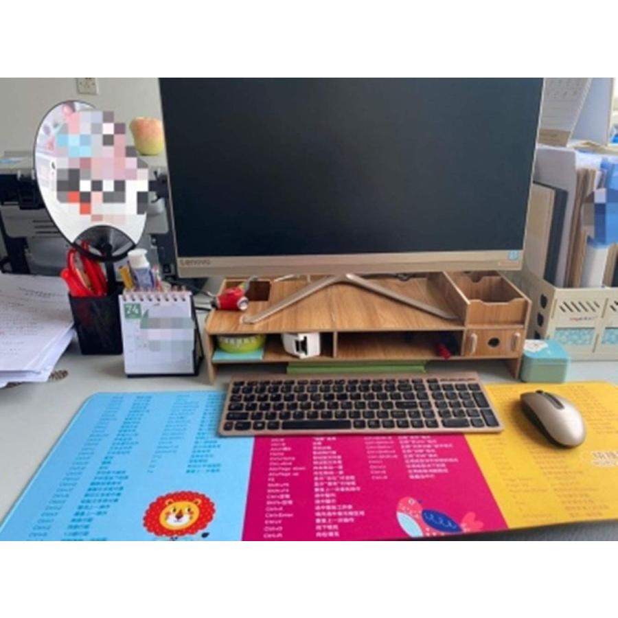 アイリンdiy 木製 モニター台 机上台 コンピュータディスプレイリフト 机上ラック 上置き棚 机上整理 キーボード収納 引き出し多機能 品質は非常に良い