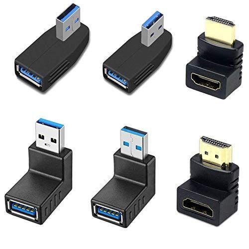 USB 3.0 アダプタ 4個セット＆HDMI アダプタ 2個セット USB 3.0 直角