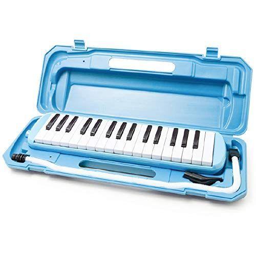 鍵盤ハーモニカ (スカイブルー) 32鍵 メロディー ピアノ 多功能 立奏唄 