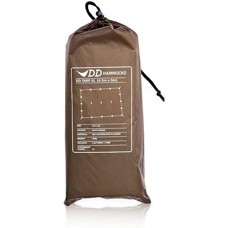 DD Tarp XL 4.5mx3m 多用途で軽量なタープ 耐水性 3000mm (Coyote brown) 並行輸入品 Tarp XL 5mx3m 多用途で軽量なタープ 耐水性 3000mm Coyote brown 並行輸入品