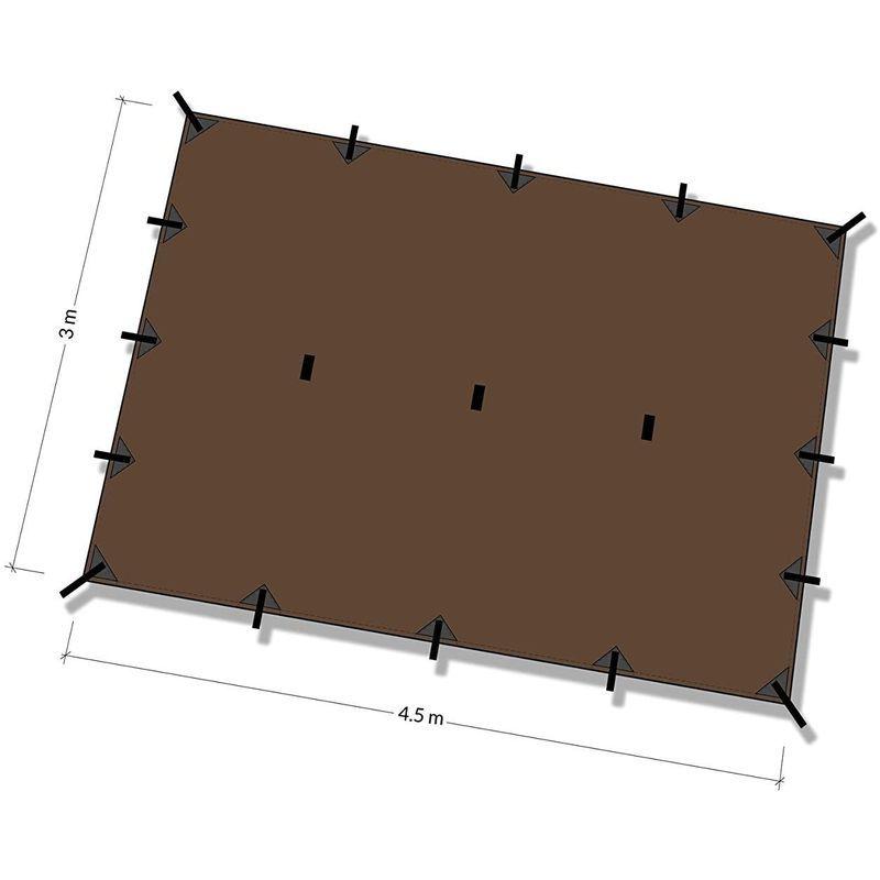 DD Tarp XL 4.5mx3m 多用途で軽量なタープ 耐水性 3000mm (Coyote brown) 並行輸入品 Tarp XL 5mx3m 多用途で軽量なタープ 耐水性 3000mm Coyote brown 並行輸入品
