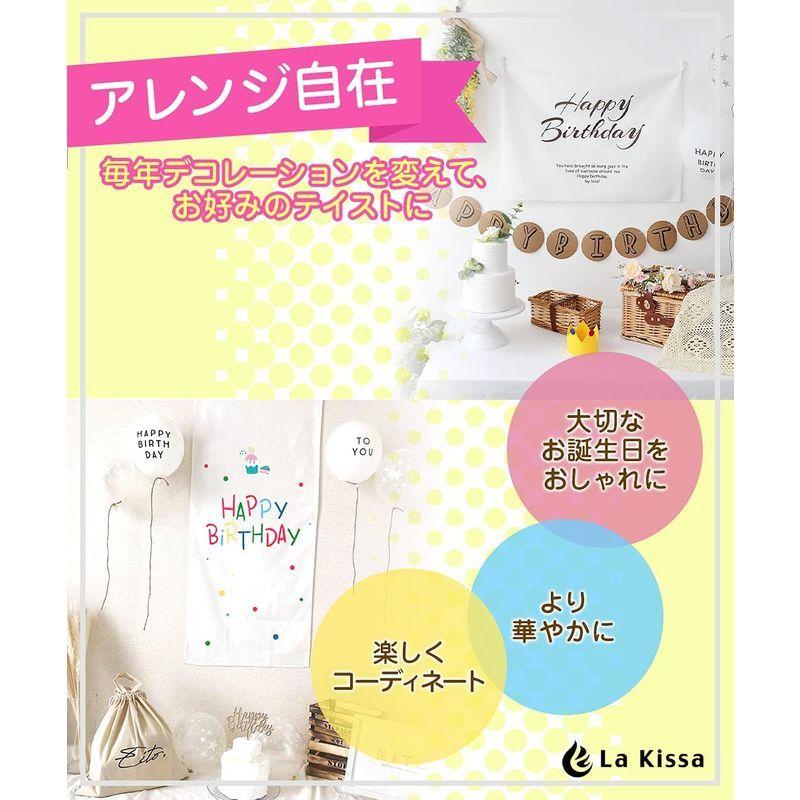 La Kissa バースデー タペストリー 誕生日 飾り付け シンプル おしゃれ おうちスタジオ 100日 ハーフバースデー １歳 2歳 3 おりぐちたいらshop 通販 Yahoo ショッピング