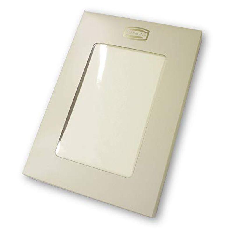 シモンズ (Simmons) 正規品 ボックスシーツ セミダブル ファインラグジュアリー プレーンサテン アイボリー色 123cm×200c