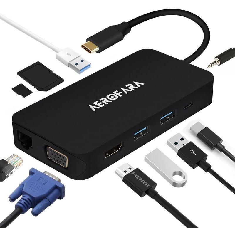 USB C ハブ usb 変換アダプター HDMIとVGA同時表示 type c hub USB C ハブ SD＆Micro SDカードリー USB ハブ usb 変換アダプター HDMIとVGA同時表示 type hub SD＆Micro SDカードリー Type