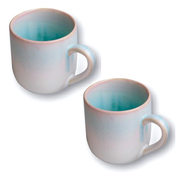 陶器　木箱入り 萩焼 陶器 mint ミント マグカップ ペアセット ギフトボックス 木
