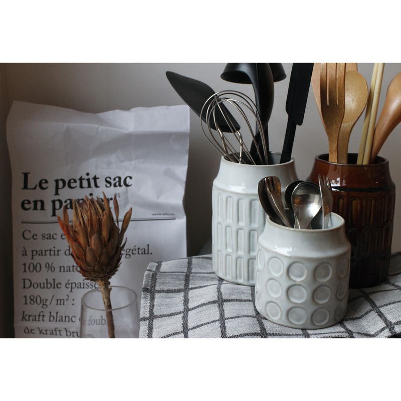 キッチンツールスタンド カトラリースタンド 陶器 おしゃれ 北欧 風