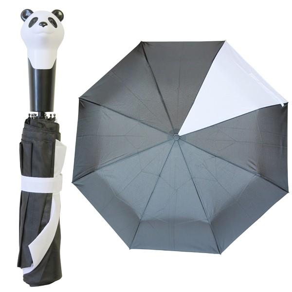 パンダ 限定特価 アンブレラ パンダモチーフの折り畳み傘 おしゃれでかわいい折りたたみ傘