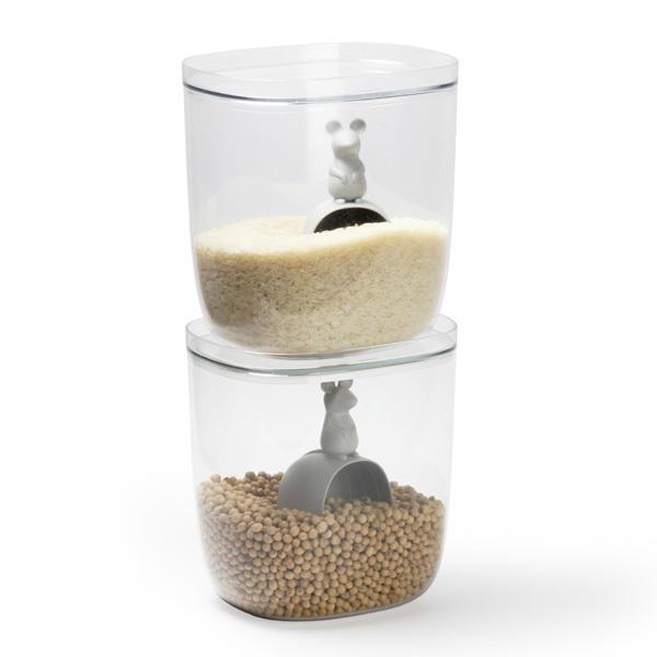米びつ 3kg おしゃれ かわいい クオリー ライスコンテナー 3 5l スクープ付き 計量カップ マウス バニー Qualy 透明 クリア スタッキング Qualy Rice Container 3 5l オリジ 通販 Yahoo ショッピング