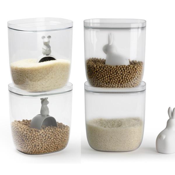 米びつ 3kg おしゃれ かわいい クオリー ライスコンテナー 3 5l スクープ付き 計量カップ マウス バニー Qualy 透明 クリア スタッキング Qualy Rice Container 3 5l オリジ 通販 Yahoo ショッピング