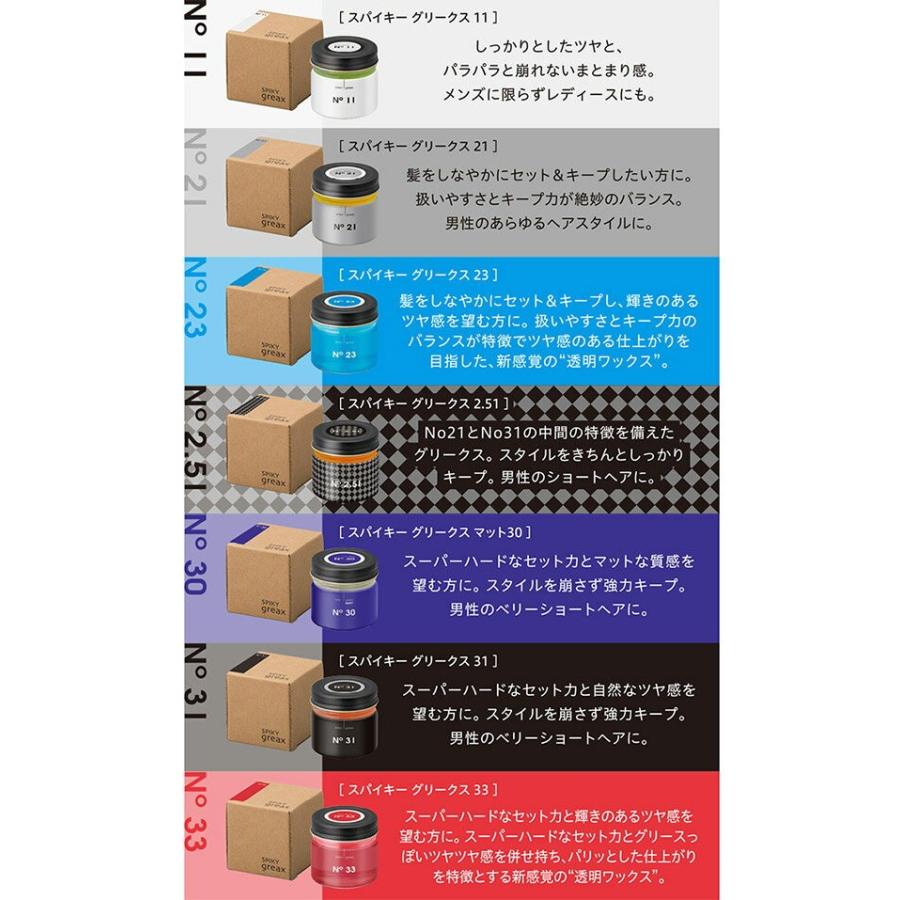 イリヤ スパイキー グリークス N゜31 60g ヘアワックス グリース スタイリング剤 :spiky-greax-n31:オリジ - 通販 - Yahoo!ショッピング イリヤ スパイキー グリークス N゜31 60g ヘアワックス グリース スタイリング剤 :spiky-greax-n31:オリジ - 通販 - Yahoo!ショッピング