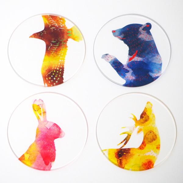 トウメイ 切り絵 コースター 動物 アニマル アクリル樹脂製のおしゃれコースター 日本製 Toumei Kirie Coaster オリジ 通販 Yahoo ショッピング