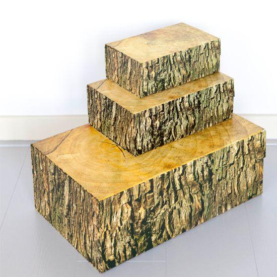 ウッドブロックボックス Lサイズ リアルな木柄 おしゃれな収納ボックス 折りたたみ式 Woodblock Box L オリジ 通販 Yahoo ショッピング