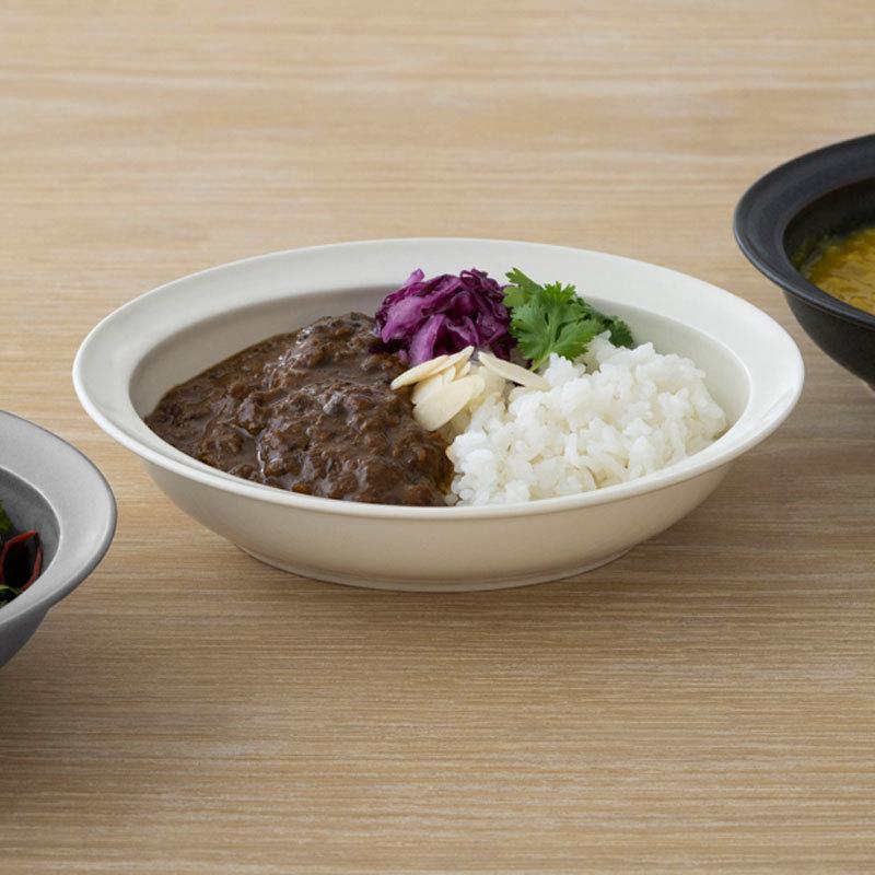 カレー皿 おしゃれ 波佐見焼 楕円 すくいやすい 小ぶり 小さい 深皿 お