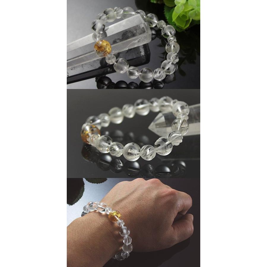 龍生九子 天然石 パワーストーン ブレスレット メンズ 風水 水晶 開運