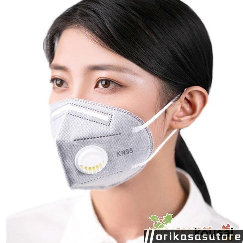 マスク N95 呼吸弁付き KN95 5層構造 50枚 立体 マスク 大人用 3D 防塵マスク PM2.5対応 花粉対策 有害ウィルスカット率95％以上 n95 mask｜orikasasutore｜05