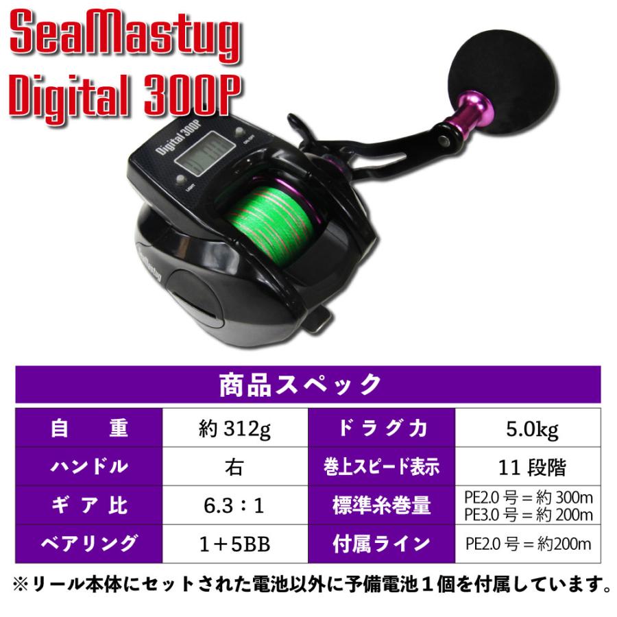 デジタルカウンター付き汎用両軸リール SeaMastug Digital 300P(ori