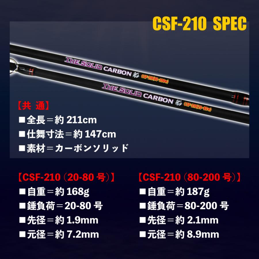 フライデーカーボンソリッド船CSF-210(20-80号)&ダイワFUNE X フライデーカーボンソリッド船CSF-210(20-80号)&ダイワFUNE X