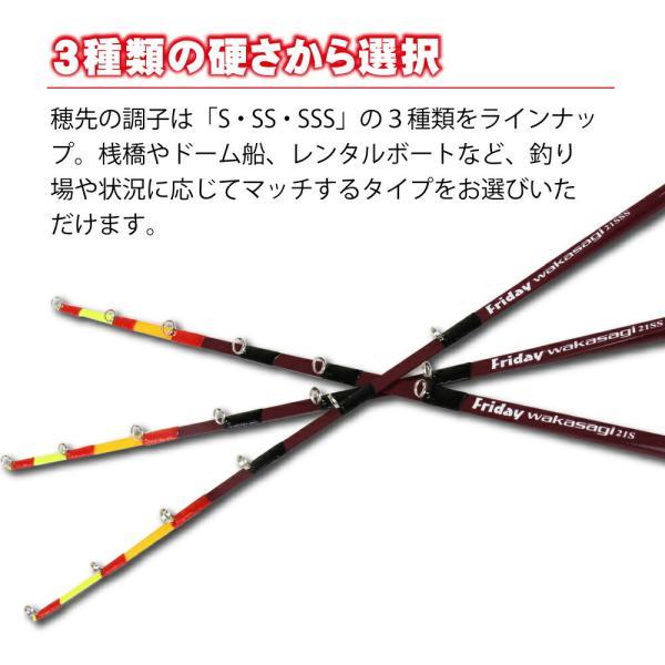 Cpost】ワカサギ用穂先 フライデーワカサギ 21cm(S・SS・SSS) 3点