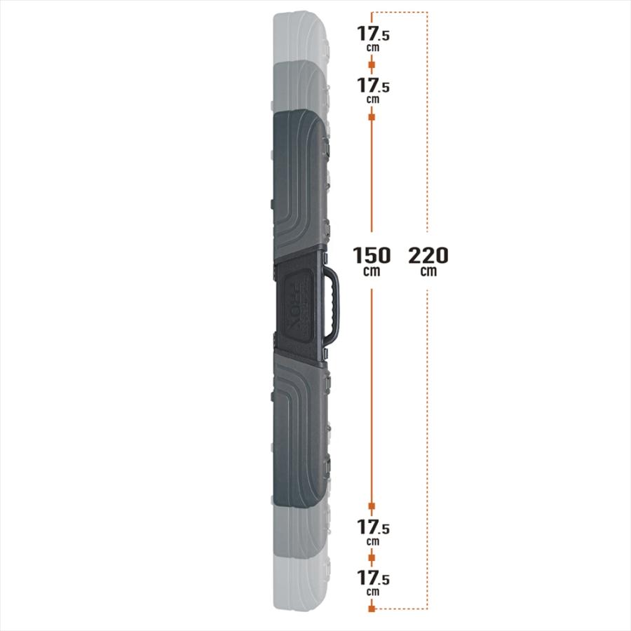PROX コンテナギア5レングスハードロッドケース150-220cm/オレンジ